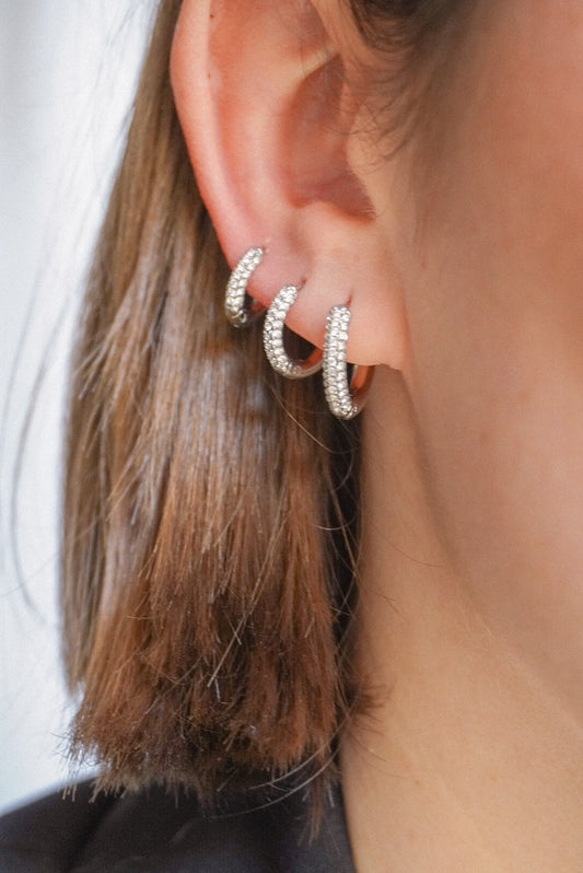 Orecchini Anellino Luminoso Double