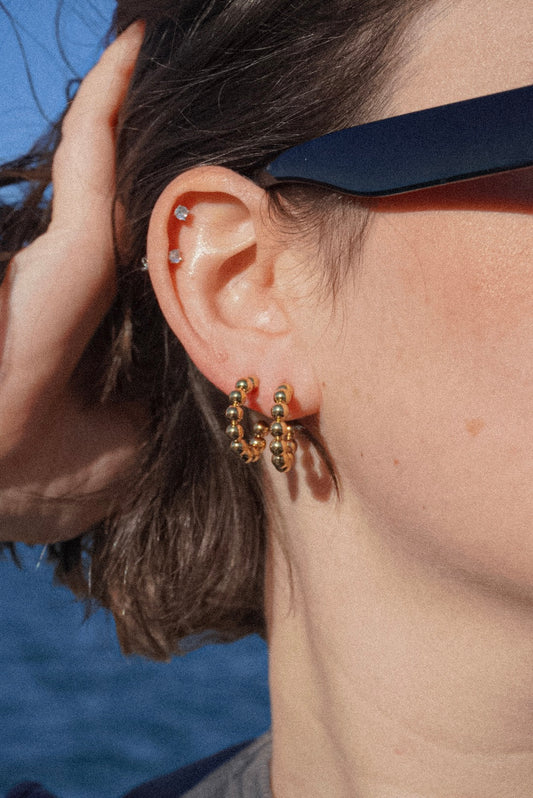 Orecchini Anellino Pralinato