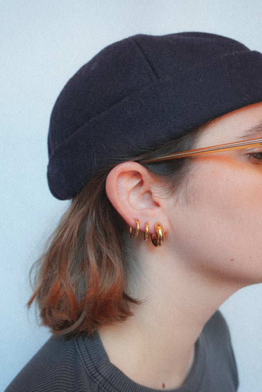 Orecchini Mini Cerchio Bombato